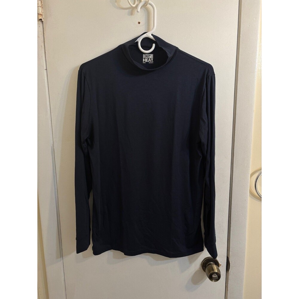 Men's 32 Degrees Lightweight Baselayer Mock Top Medium - Navy
